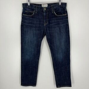 Current Elliott Womens Dark Wash Straight Leg Denim Jeans Size 26 Made in USA